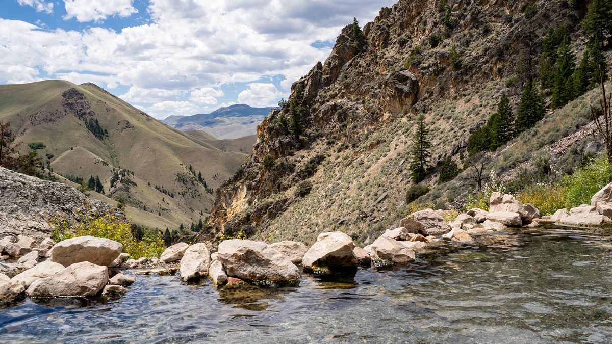 Goldbug Hot Springs in Idaho, in the Salmon-Challis National Forest